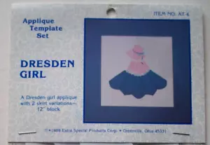 Dresden Girl applique plastic quilt template set unopen - Picture 1 of 3