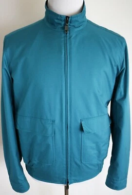 $5350 BRIONI Chaqueta Bomber Reversible Mezcla Seda con Borde de Cuero Talla XL Foto 1 de 4