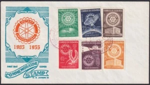F-EX33361 COSTA RICA FDC1956 ANIVERSARY ROTARY CLUB - Picture 1 of 1
