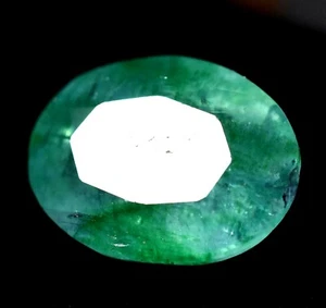 11.30 Ct Natural Green Emerald Colombian GGL Certified Oval Cut Treated Gemstone - Picture 1 of 5