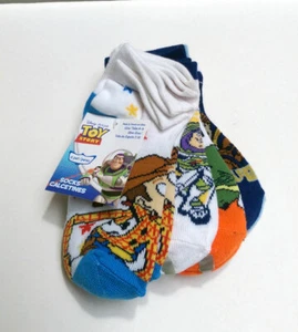 6 PAIR DISNEY TOY STORY BUZZ LIGHTYEAR WOODY T-REX Kids Socks 4-6 Shoe Size 7-10 - Picture 1 of 12