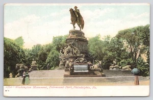 Washington Monument Fairmount Park Philadelphia Screamersville VA 1906 Postkarte - Bild 1 von 2
