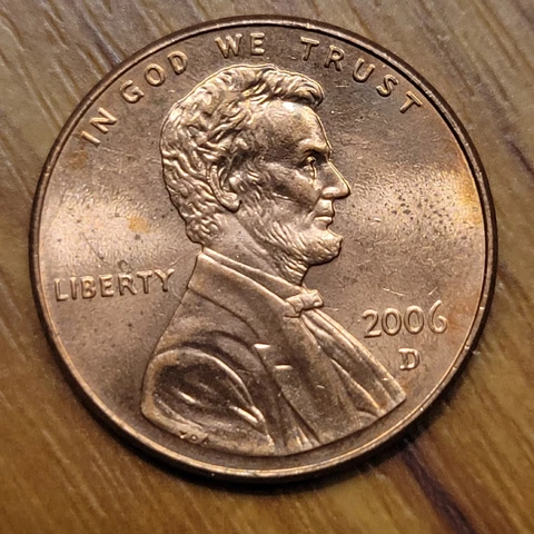2006 D Penny with Razor-Thin Die Break Crack in Lincoln's Face Error Coin Cover