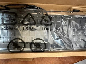 HP Wired 320K Slim Keyboard Black - USB- HSA-D005K L96909-001 New In original Bo - Picture 1 of 10