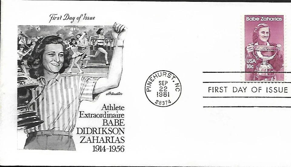 USA 1981 FDC GOLF SPORTS PERSONALITIES MILDRED DIDRIKSON ZAHARIAS + CACHET - Image 1 of 1