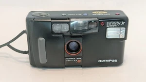 Olympus Infinity Jr 35mm Point Shoot Film Camera Black Vintage No Flash - Picture 1 of 11