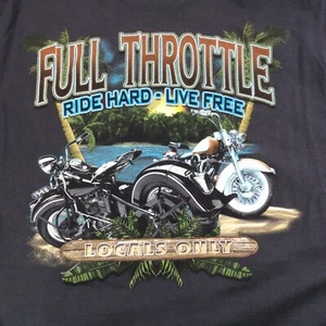 Full Throttle Ride Hard Live Free Motorcycle T shirt Size M Medium Covington - Picture 1 of 9