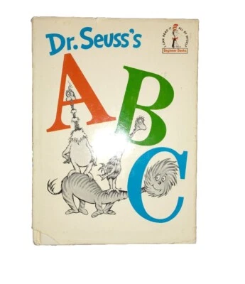 Винтажная книга Dr. Seuss's ABC 1-е издание печать HC e/ DJ 1963 книги для начинающих РЕДКАЯ - Изображение 1 из 4