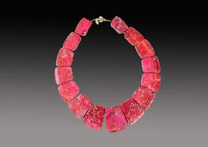 \ SALE - BESS HEITNER CHERRY JASPER FITTED COLLAR NECKLACE - Picture 1 of 1