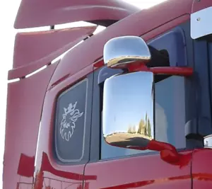 Mirror Cover Chrome S.Steel for Scania L/P/G/R 1998-2016 - Foto 1 di 5