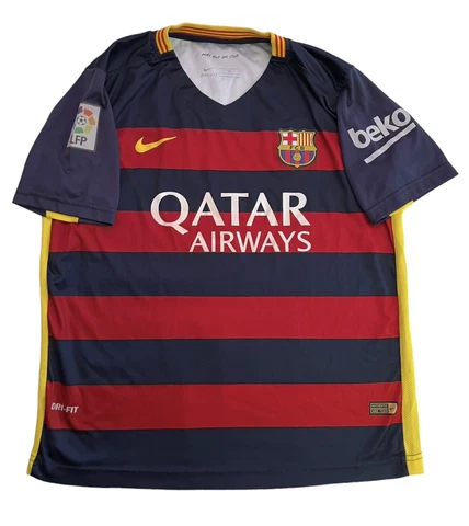 100% Authentic Nike FC Barcelona Luis Suarez Home Soccer Jersey Fits Youth XL Cover