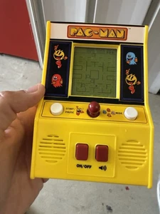 Pac-Man Mini Arcade Handheld Game Pacman Machine Yellow W/ Batteries - Picture 1 of 6