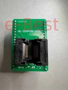 Adaptador de enchufe WL-SSOP28-U001 0,65 mm paso 6,4 mm ancho para programador Wellon - Imagen 1 de 5