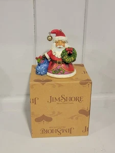 Guirnalda de Papá Noel Jim Shore 2014 fechada adorno colgante 4044562 Heartwood Creek con caja - Imagen 1 de 6