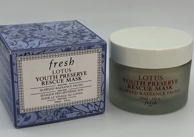 FRESH • Lotus • Youth Preserve Rescue Mask 1oz/30mL Travel Size Brand New In Box - Image 1 of 4