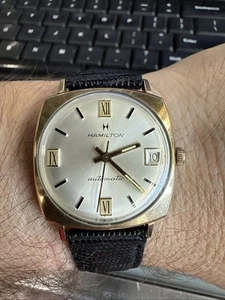 Vintage Hamilton Boatswain III w/ 10K RGP Bezel Automatic Date Watch - Working - Picture 1 of 8