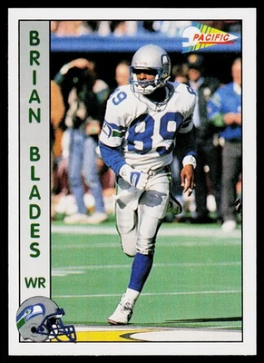 Brian Blades, 1992 Pacific, #287, Seattle Seahawks, - Image 1 of 2