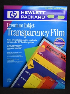 Sealed NEW - HP Premium Inkjet Transparency Film - 20 SHEETS - Hewlett-Packard - Afbeelding 1 van 2