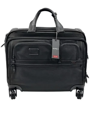 *NEW* TUMI ALPHA 2 4 WHEEL DELUXE BRIEF WITH LAPTOP CASE - Image 1 of 4