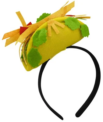 Mini diadema de taco mexicano sombrero vendedor de comida divertido Cinco de Mayo accesorio de disfraz Foto 1 de 4