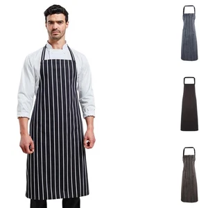 Premier grembiuli bavaglino a righe | uniforme lunga cucina pub ristorante server camerieri - Foto 1 di 10