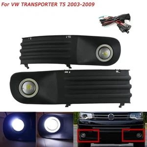 Fog Driving Light+Harness Grille Front Transporter T5 Kit For VW 2003-2009 2pcs - Picture 1 of 8