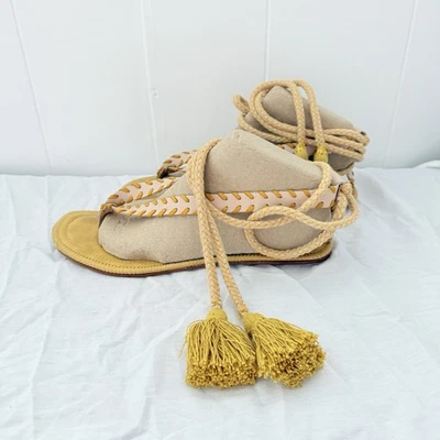 Sandálias Zara amarelo bronzeado 39 8,5 - Imagem 1 de 4