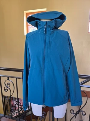 Chaqueta Abrigo Kirkland Costco S Mujer Azul Teal Resistente a la Lluvia Informal Suave Shell Foto 1 de 4