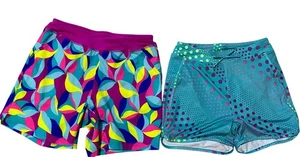 Lot of 2 LANDS END Girl Swim Shorts Size XL 14/16 Lined Stretch Swimming - Picture 1 of 5