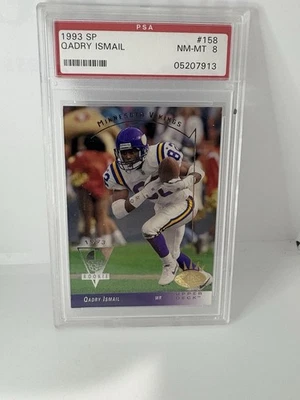 1993 Upper Deck SP Qadry Ismail Rookie 158 PSA 8 - Image 1 of 3