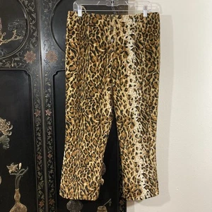 Todd Oldham Fuzzy Animal Print Cropped Pants, Late 1980’s Times 7 Label - Picture 1 of 11