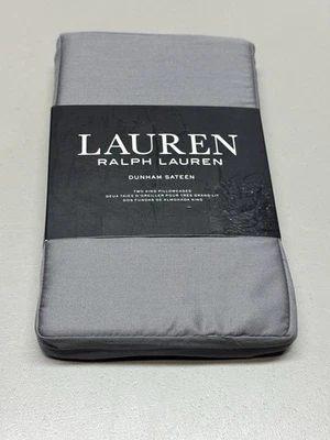 Fundas de almohada Lauren Ralph Lauren Dunham satén dos reyes gris carbón precio de venta sugerido por el fabricante $50 Foto 1 de 4