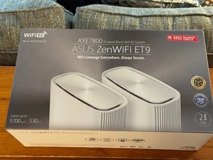 Asus ZenWFi ET9 AXE7800 Tri-band Mesh WiFi 6E Router - One (1) Unit Only - READ - Picture 1 of 4