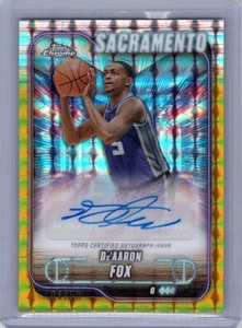 2024-25 Topps Chrome Gold Geometric Refractor /50 De'Aaron Fox #TCA-DF Auto - Bild 1 von 2
