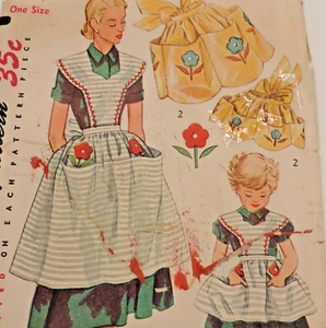Simplicity 4139 Misses/Child Mother/Daughter Full/Half Apron One Size - Complete - Picture 1 of 7