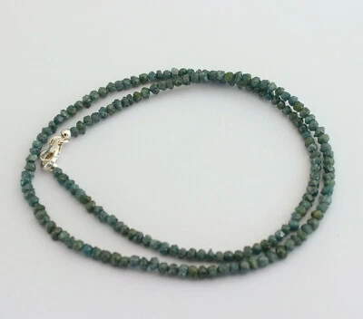 Blu Tubo Diamante Catena Preziose Scintillante Collier Pepite Nobile 42 KT / - Immagine 1 di 3