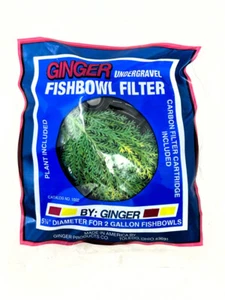 GINGER 5.25" Round Under-gravel Filter for 2 Gallon fishbowl, small aquarium - Picture 1 of 4
