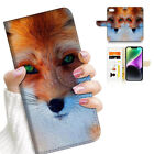 ( For Iphone 5 / 5s ) Wallet Flip Case Cover Aj26080 Fox