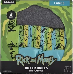 Rick and Morty Men's 3-Pack Boxer Brief Underwear - LG - Picture 1 of 2