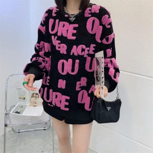 Suéter informal de algodón de manga larga tejido para mujer ropa cálida - Imagen 1 de 2