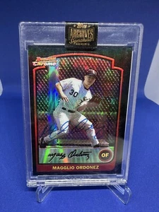 Topps Archives Signature Series 2003 Bowman Chrome #33 Magglio Ordonez Auto 1/1 - Picture 1 of 3