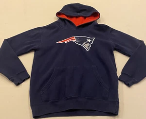 New England Patriots Youth Sz M (10-12) Blue Hoodie Sweatshirt NFL Team Apparel - Picture 1 of 8