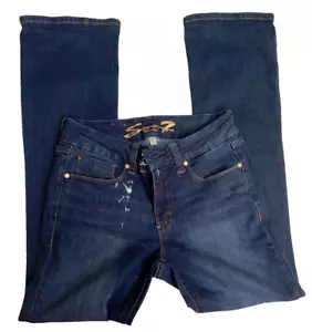 Seven 7 jeans boot cut women’s size 6 tummyless Flaw** White Paint on Front READ - Picture 1 of 7