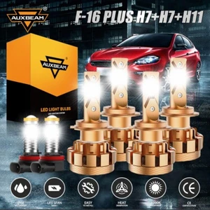 For Hyundai Sonata 2011-2014 6X AUXBEAM LED Headlight High Low Fog Bulbs H7 H11 - Picture 1 of 12