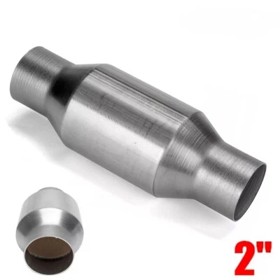 2" Universal High Flow 400 Cell Metal Body Catalytic Converter Stainless Steel - image 1 of 4