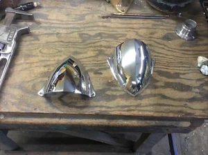 Pair Vintage Chris Craft Vents Rechromed Dec 23 Marked 2534 - Bild 1 von 6