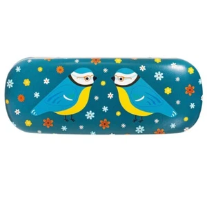 Reading Glasses Hard Case Cover Spec Holder Fun Design Adult Kids- Blue Tit - Picture 1 of 1