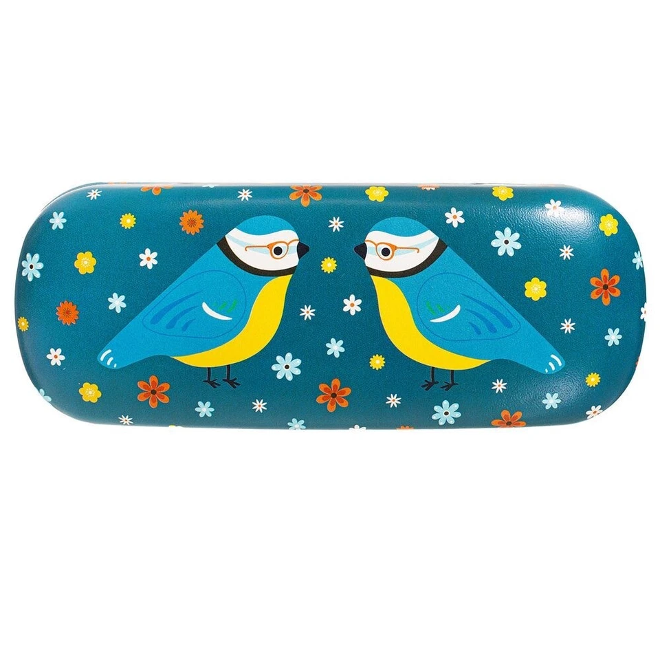 Reading Glasses Hard Case Cover Spec Holder Fun Design Adult Kids- Blue Tit - Image 1 of 1