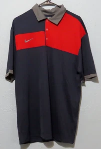 Nike Golf Tour Performance Dri-Fit Men's L Navy Red Gray Polo Shirt NWT - Picture 1 of 8