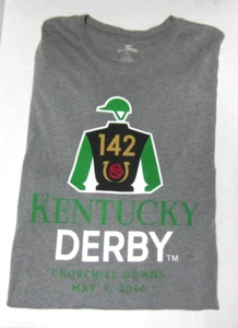 Kentucky Derby 142 Churchill Downs May 7, 2016 Men's 3XL Gray T-Shirt Fanatics - Picture 1 of 5
